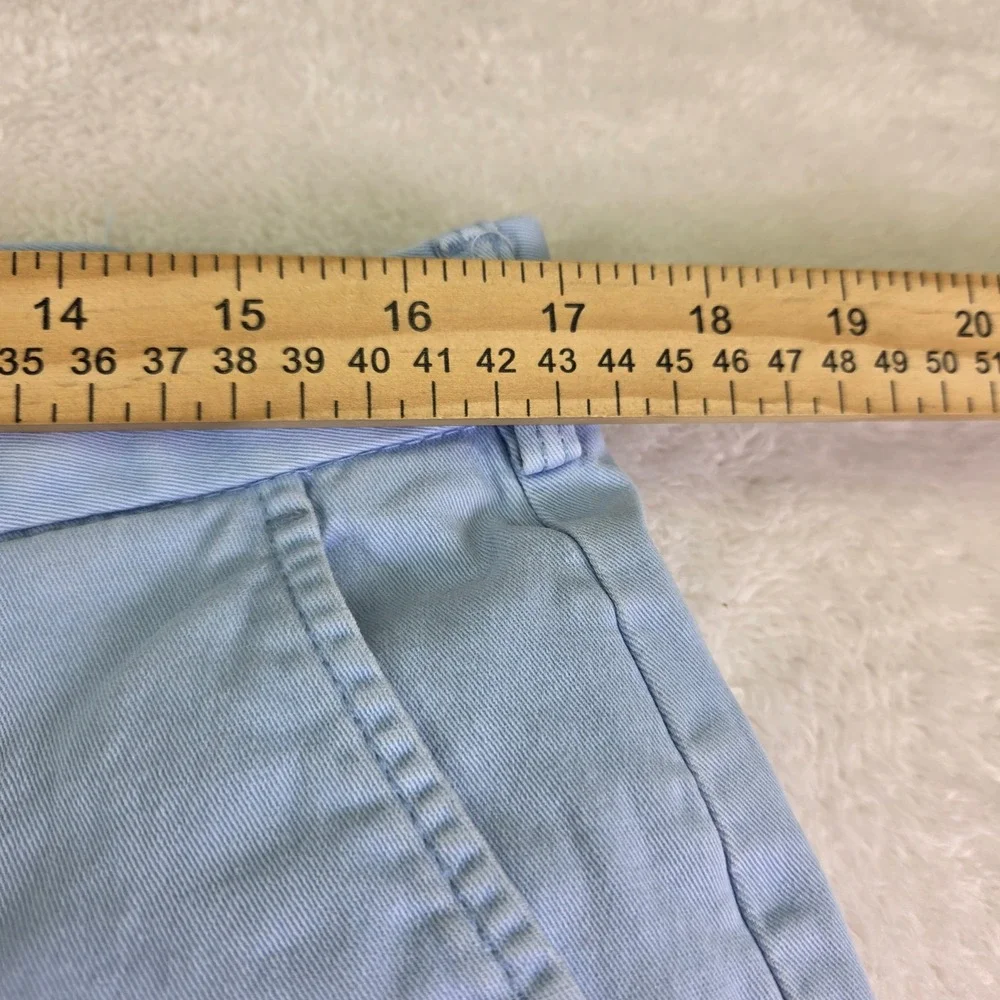 IZOD Saltwater Stretch Chino Pants Mens 34x30 Straight Leg Light Blue Cotton